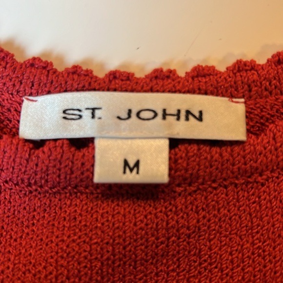 ❤️ST. JOHN KNIT RED KNIT TANK STYLE TOP SIZE MEDIUM❤️ - Picture 12 of 13
